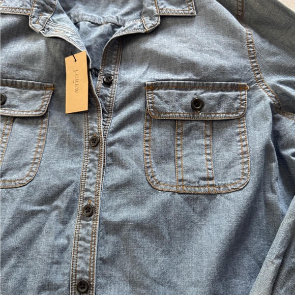 NWT J.Crew chambray dress size large - Picture 3 of 4
